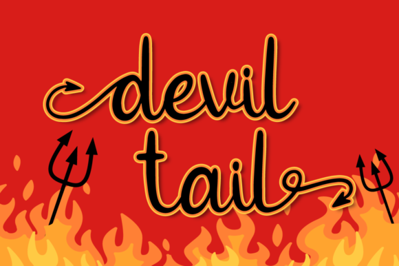 Devil Tail Font: Elegant Script for Creative Projects