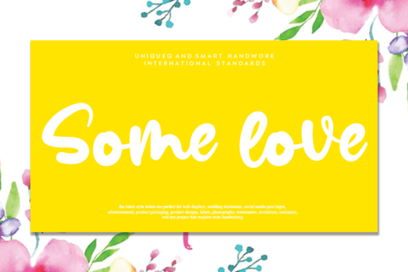 Some Love: A Handwritten Font for Creative Projects